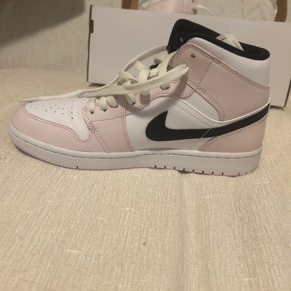 Women’s Nike Air Jordans 1 Mid - Barely Rose - Picture 12 of 13